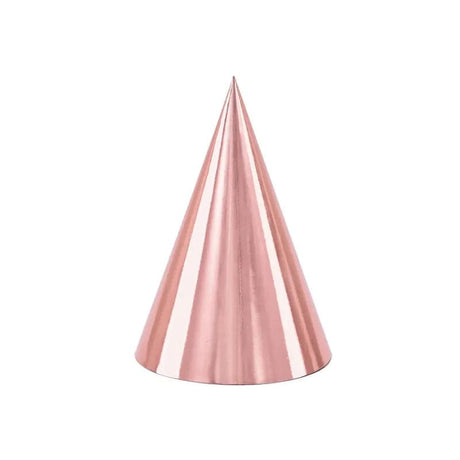 Party Hut Uni 16cm Metallic roségold (6 Stk.)