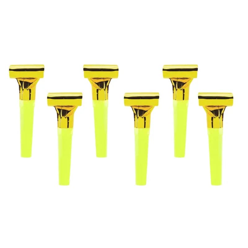 Partytröten Uni 16cm Metallic gold (6 Stk.)