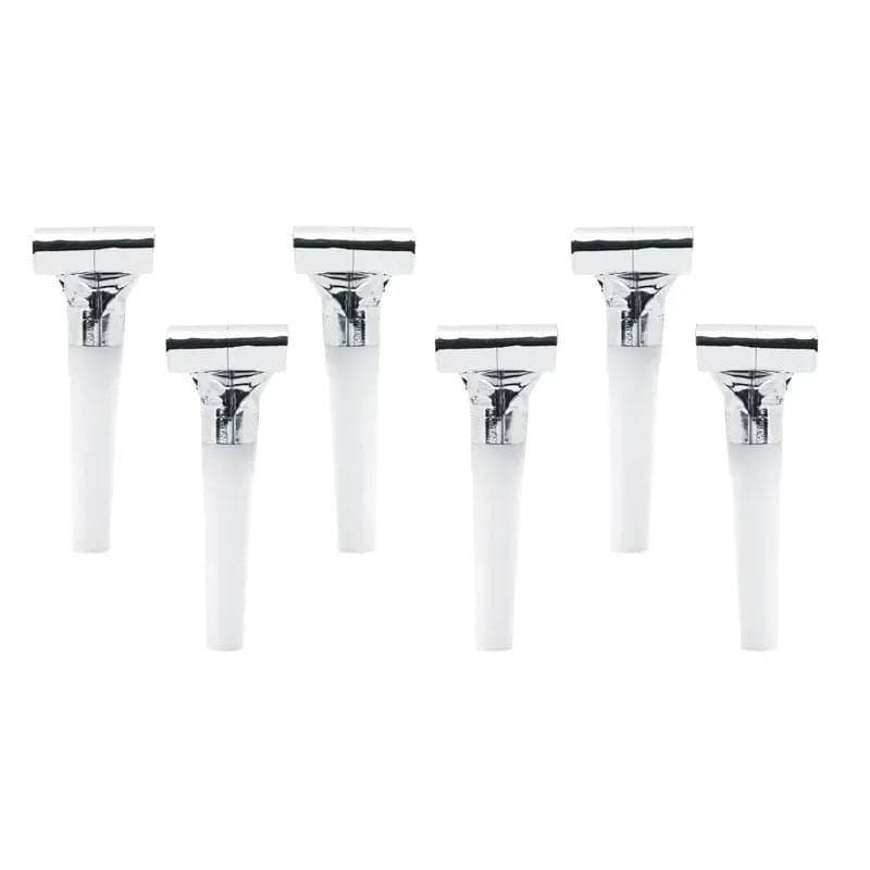 Partytröten Uni 16cm Metallic silber (6 Stk.)