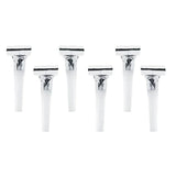 Partytröten Uni 16cm Metallic silber (6 Stk.)
