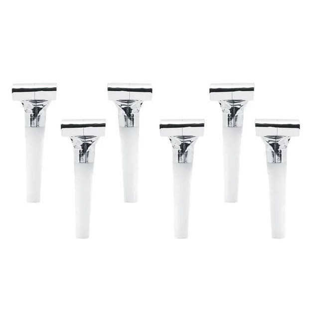 Partytröten Uni 16cm Metallic silber (6 Stk.)
