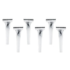 Partytröten Uni 16cm Metallic silber (6 Stk.)