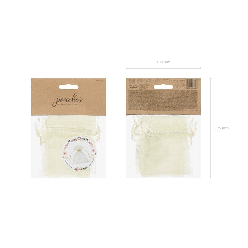 Organzabeutel creme 10cm (10 Stk.)
