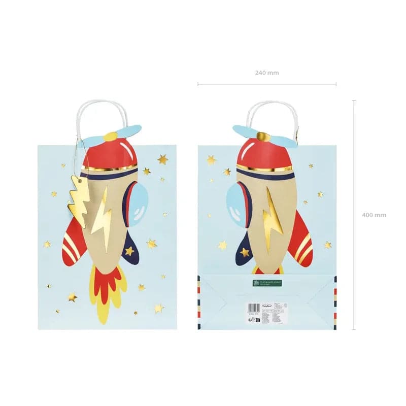 Geschenktasche Flugzeug Mix (1 Stk.)