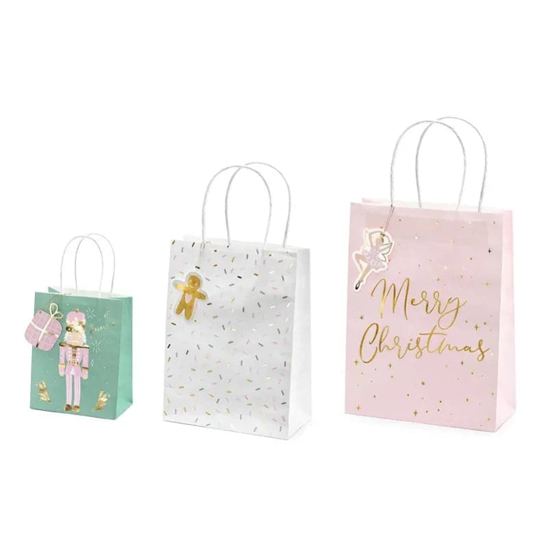 Geschenktasche Weihnachten Pastell Mix (3 Stk.)