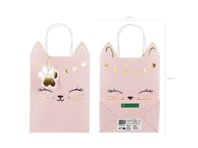 Katzen-Geschenktasche mix 18 x 10,5 x 27,5 cm