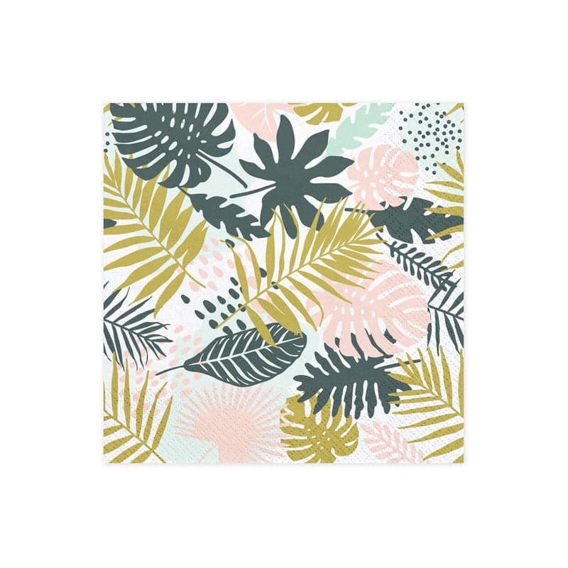Servietten Aloha 33cm x 33cm Pastell Mix (20 Stk.)