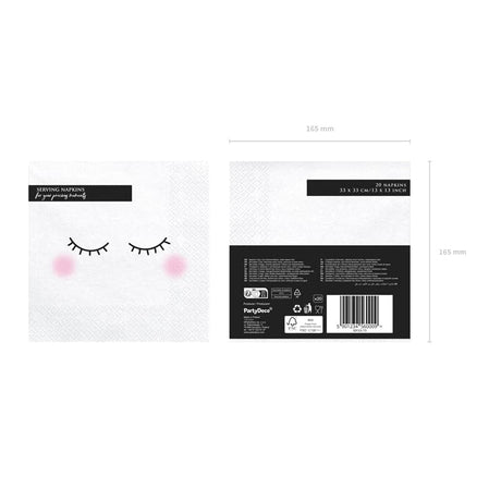 Servietten Einhorn 33cm x 33cm Pastell Mix (20 Stk.)