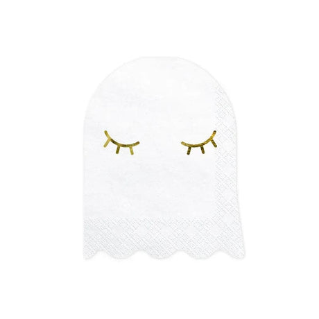 Servietten Gespenst 11cm x 14cm Pastell weiss (20 Stk.)