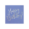 Servietten Happy Birthday marineblau 33x33cm
