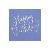 Servietten Happy Birthday marineblau 33x33cm