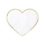 Servietten Herz 14,5cm x 12,5cm Pastell Mix (20 Stk.)