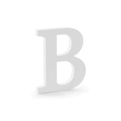 Holzbuchstabe ’’B’’ 21.5cm x 20cm Pastell weiß (1 Stk.)