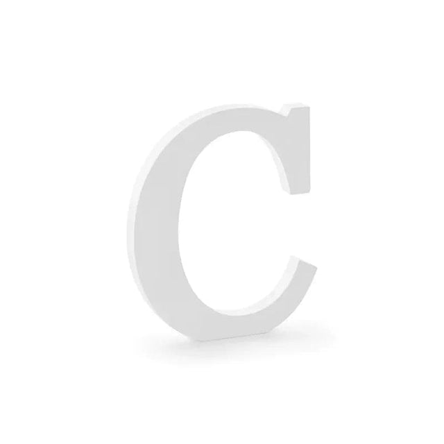 Holzbuchstabe ’’C’’ 21.5cm x 20cm Pastell weiß (1 Stk.)