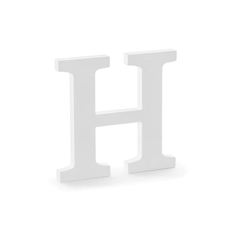 Holzbuchstabe ’’H’’ 21.5cm x 20cm Pastell weiß (1 Stk.)
