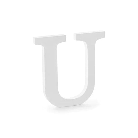 Holzbuchstabe ’’U’’ 21.5cm x 20cm Pastell weiß (1 Stk.)