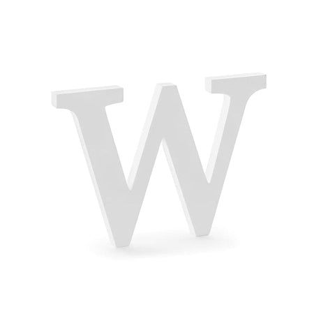 Holzbuchstabe ’’W’’ 21.5cm x 20cm Pastell weiß (1 Stk.)