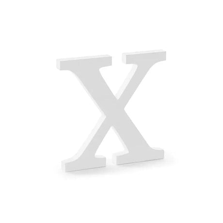 Holzbuchstabe ’’X’’ 21.5cm x 20cm Pastell weiß (1 Stk.)