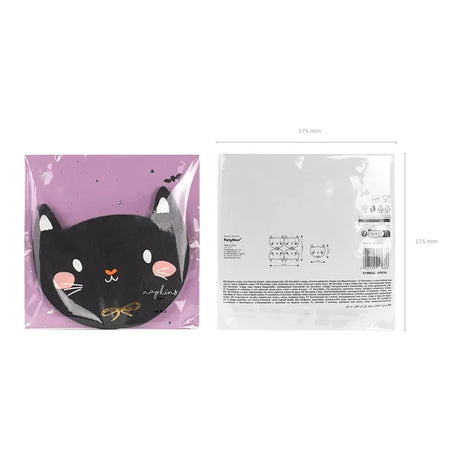 Servietten Katze 15cm x 13cm Pastell Mix (20 Stk.)