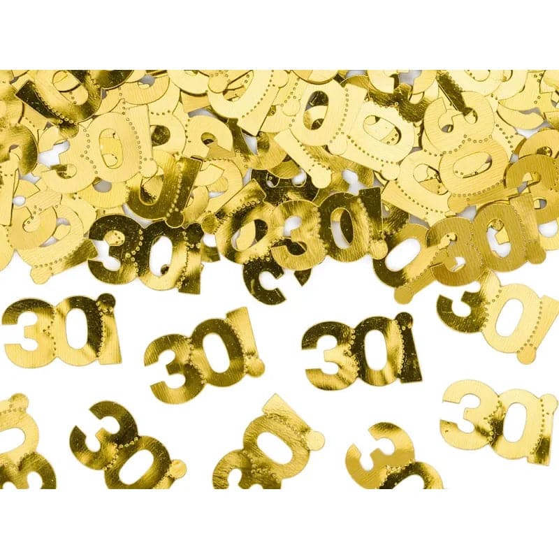 Konfetti ’’30!’’ 3cm Metallic gold (15g)