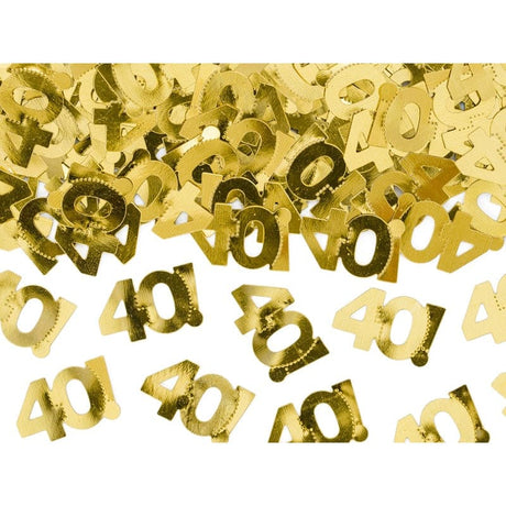 Konfetti ’’40!’’ 3cm Metallic gold (15g)