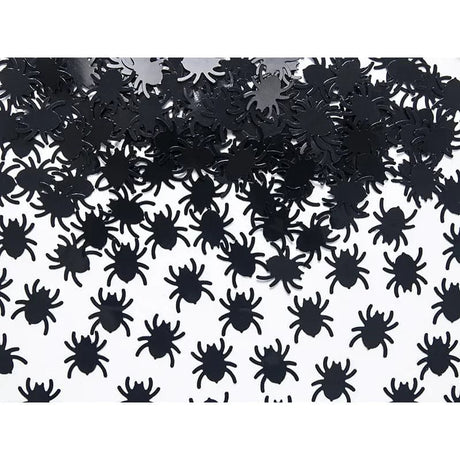 Konfetti Halloween Spinnen 1.2cm Metallic schwarz (15g)