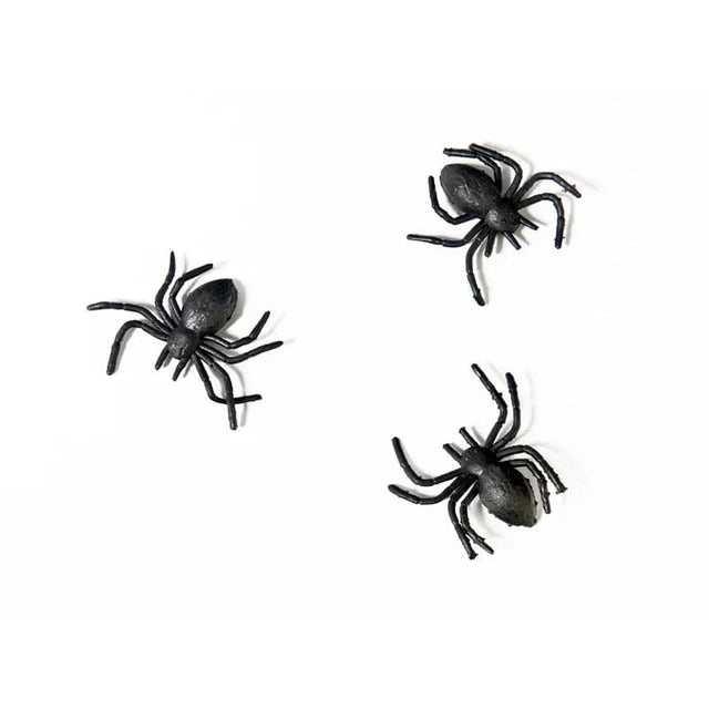 Konfetti Halloween Spinnen 3cm Metallic schwarz (10 Stk.)