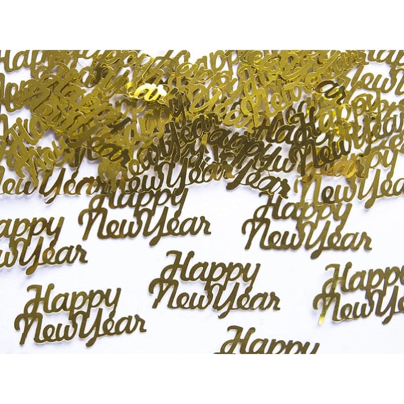 Konfetti Happy New Year 4cm Metallic gold (3g)