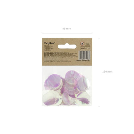 Konfetti Kreise 2.5cm Metallic schillernd (15g)