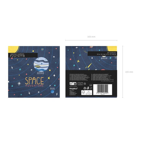 Servietten Kosmos 33cm x 33cm Pastell blau (20 Stk.)