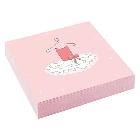 Servietten Little Dancer 33cm x 33cm Pastell rosa (20 Stk.)