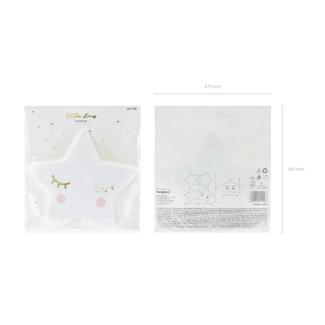 Servietten Little Star 16cm x 16cm Pastell Mix (20 Stk.)