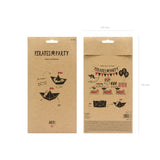 Papierboote Piraten 19cm x 10cm x 14cm Metallic schwarz