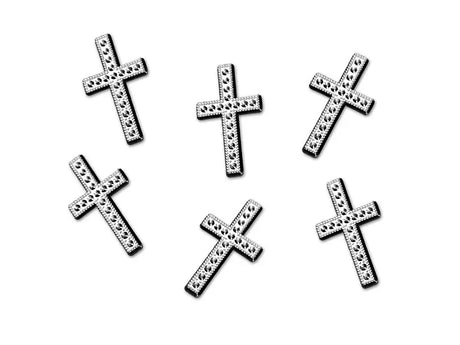 Streudeko Kreuz Silber 27mm