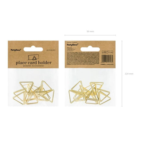 Tischkartenhalter Dreiecke 2.3cm Metallic gold (10 Stk.)