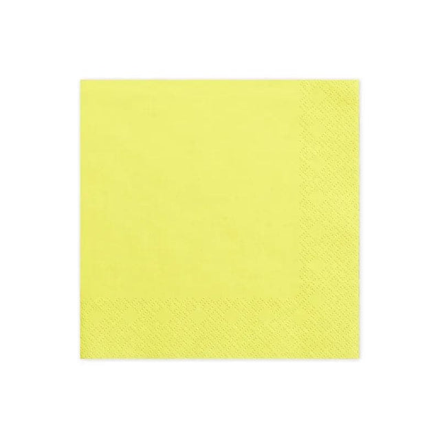 Servietten Uni 33cm x 33cm Blassgelb (20 Stk.)