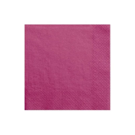 Servietten Uni 33cm x 33cm Dunkelrosa (20 Stk.)