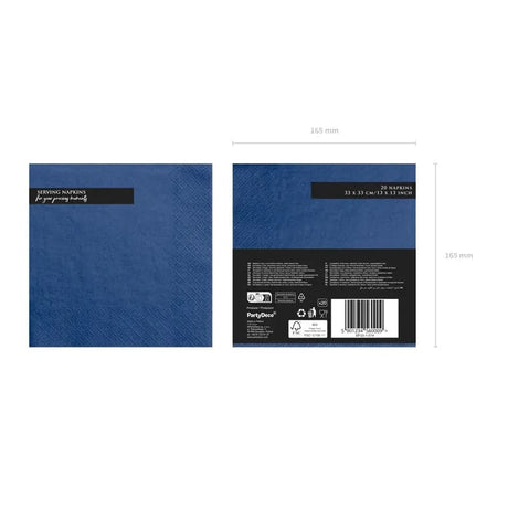 Servietten Uni 33cm x 33cm Marineblau (20 Stk.)