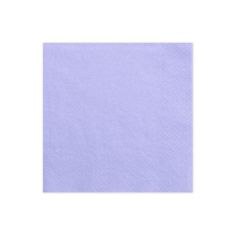 Servietten Uni 33cm x 33cm Pastell lila (20 Stk.)