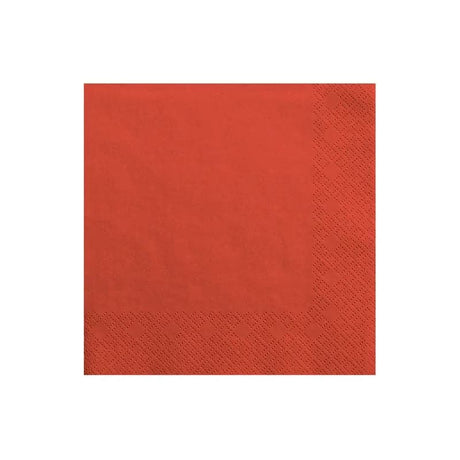 Servietten Uni 33cm x 33cm Pastell rot (20 Stk.)