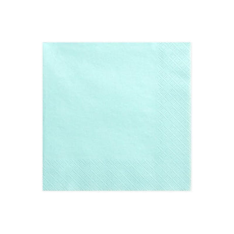 Servietten Uni 33cm x 33cm Pastell türkis (20 Stk.)