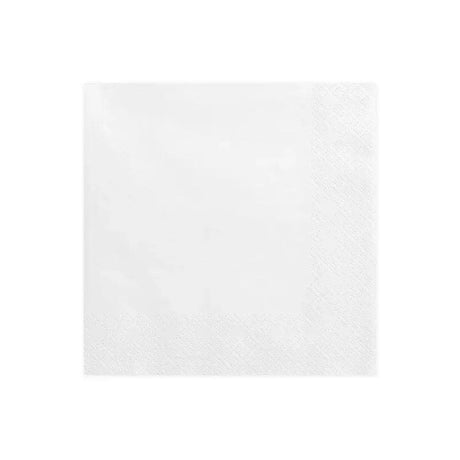 Servietten Uni 33cm x 33cm Pastell weiss (20 Stk.)
