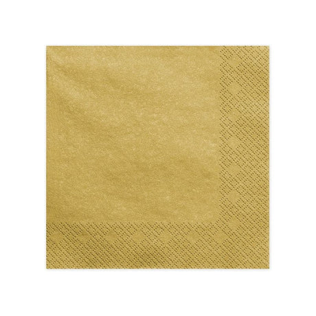 Servietten Uni 40cm x 40cm Metallic gold (20 Stk.)