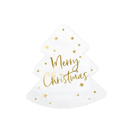Servietten Weihnachtsbaum 16cm x 16.5cm Metallic Mix (20