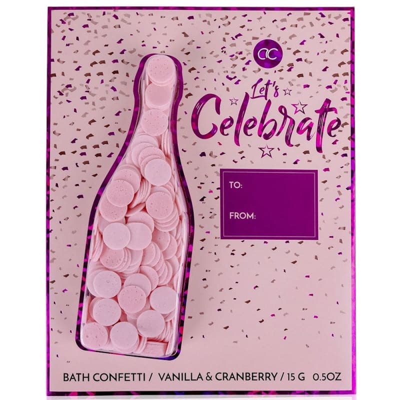 Bade Konfetti + Grusskarte Vanille & Cranberry (15g)
