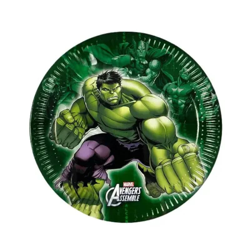 Teller Avengers 19.5cm Metallic grün (8 Stücke)