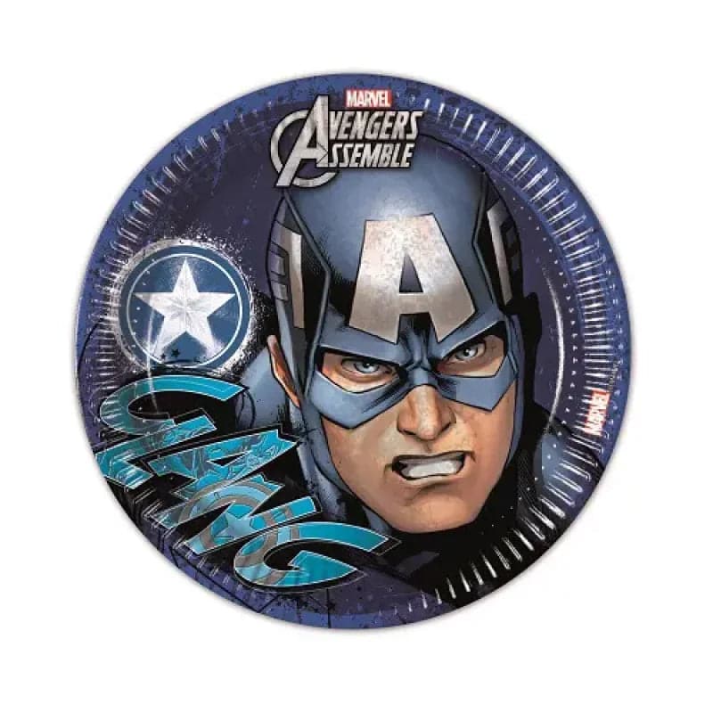Teller Avengers 23cm Metallic blau (8 Stücke)