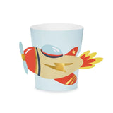 Bechermanschetten Flugzeuge Pastell Mix (6 Stk.)
