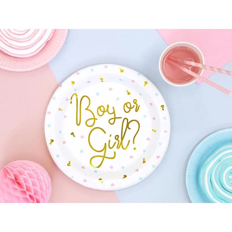 Teller Boy or Girl 23cm Pastell Mix (6 Stk.)