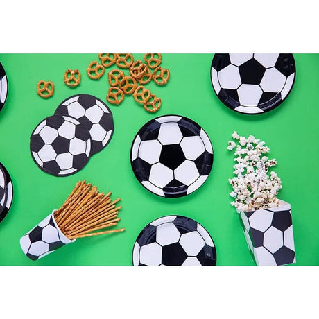 Teller Fussball 18cm Pastell Mix (6 Stk.)